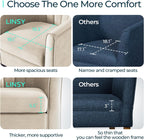 LINSY Accent Chair with Ottoman, Modern Barrel Chair Small Armchair Reading Chair with Footrest, Comfy Round Arms Chair for Living Room Bedroom Reading Room, Velvet, Cream