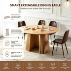 Extendable Wooden Dining Table with 4 Chairs for Small Space | extendable table，wooden dining table，dining table small space(black)
