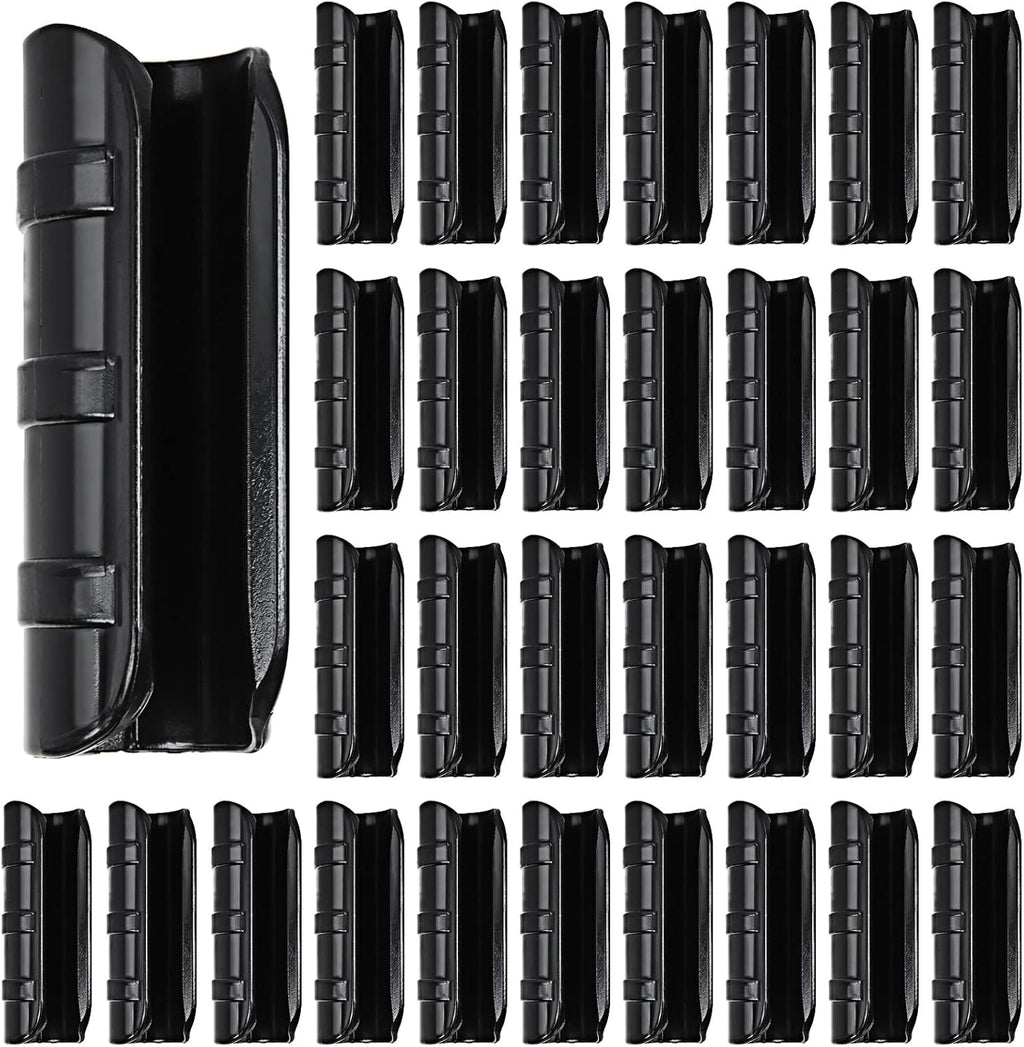 50 PCS Greenhouse Clips 3/4 inch Plastic Greenhouse Clamps 20mm Black ABS Snap Clamp Tube Clip Garden Buildings Tube Clip for Greenhouse Film Sunshade Nets Frame Shelters- Outer Ø 0.95” inner Ø 0.78”
