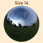 Lulu Decor, Size 14 Titanium Stainless Steel Gazing Mirror Ball, Smooth Reflective Shiny Garden Decoration Globe