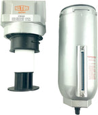 1" NPT SUPER DUTY Industrial Grade Particulate Filter/Water Trap For Air Compressor Compressed Air Lines, 5u With Metal Bowl (AUTO DRAIN)