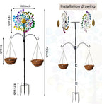 Wind Spinners Large Metal Outdoor Windmill Garden Spinner Yard Spinners Kinetic Lawn Art Patio Wind Spinners Garden Decor