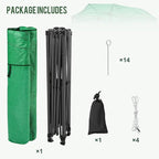 8.5 x 7 FT Walk-in Greenhouse, Portable Pop-up Green House 3 Adjustable Hights Heavy Duty Plant Gardening Canopy with Durable PE Cover for Indoor Outdoor (Clear and Green)