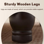 30-Inch Round Ottoman, Leather Ottoman with Storage (Brown)