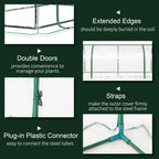 Outsunny 7' x 3' x 2.5' Mini Greenhouse, Portable Tunnel Green House with Roll-Up Zippered Door, UV Waterproof Cover, Steel Frame, Clear
