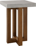 Acme Keven Transitional Composite Wood Square End Table in Walnut/Gray