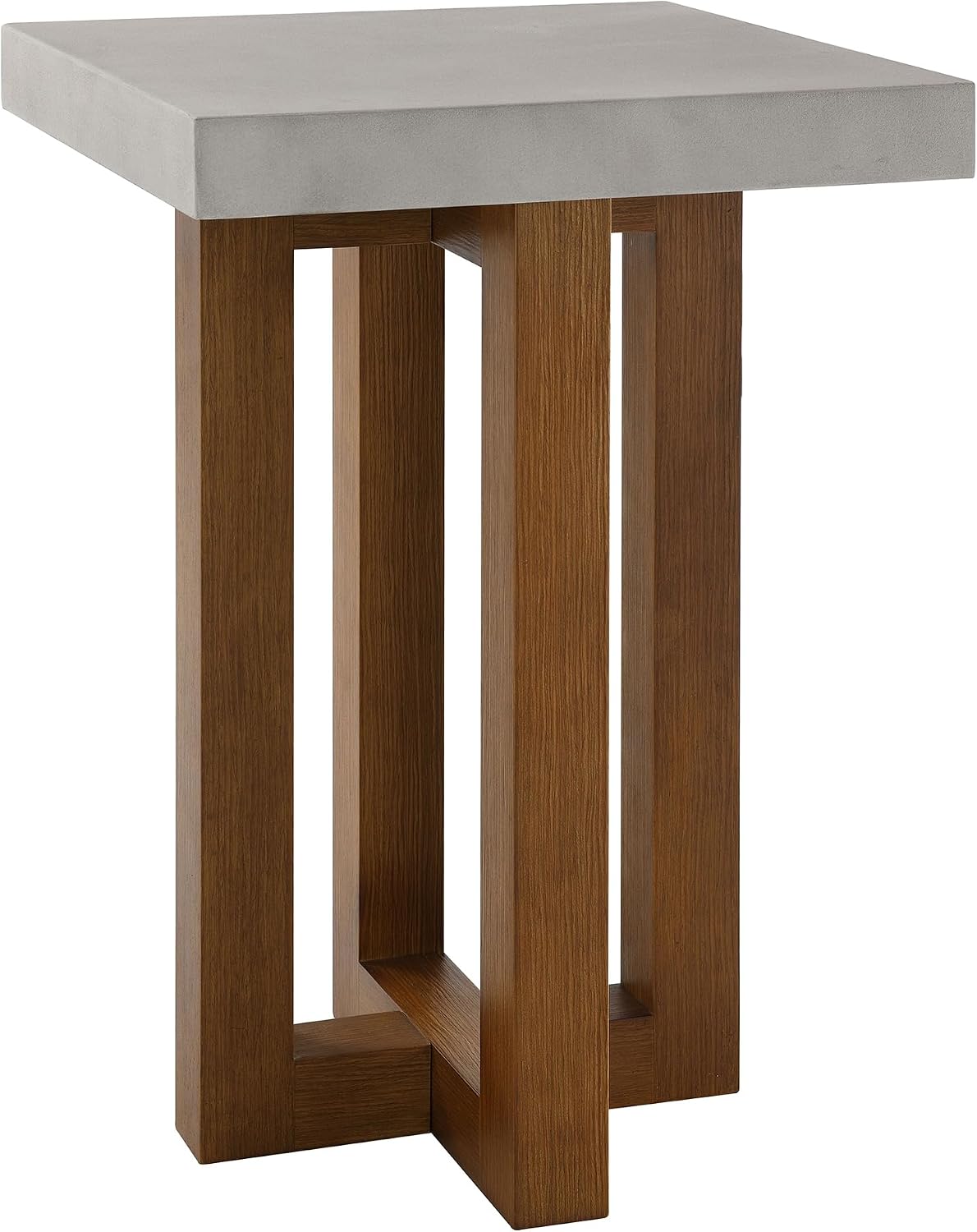 Acme Keven Transitional Composite Wood Square End Table in Walnut/Gray
