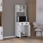Waco 67" H Kitchen Pantry with Two Cabinets, Two Open Shelves, and One Drawer,White