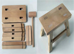 DIY Wooden Stool Kit, Mortise and Tenon Construction, 9.4 x 5.1 x 7.9 inches, Natural Birch Tree