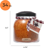 A Cheerful Giver — Orange Cinnamon Clove - 34oz Papa Scented Candle Jar with Lid - Keepers of the Light - 155 Hours of Burn Time, Gift for Women, Orange