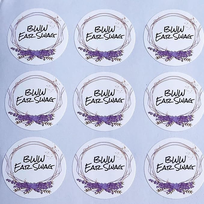 Custom Stickers for Weddings, Birthdays & Businesses - Personalized Labels with Your Logo - Waterproof, Fade and Heat Resistant - Pack of 100-1000 (Wreath I, 3.5 Inch)