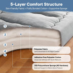 DUMOS Japanese Floor Mattress Twin Size, 4" Thick Futon Mattress, Gray | Tatami Mat Sleeping Pad, Removable Cover, Portable Roll Up Floor Lounger Bed, for Guest, Dormitory, Camping and Travel