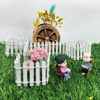 Miniature Fairy Garden Fence 35 Inches,Fairy Garden Accessories Outdoor Wood Picket Fence,DIY Flowerpot Decoration DIY Wood Picket Fence, Miniature Decoration Mini Ornament for Dollhouse