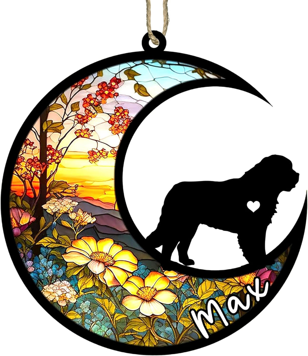 Personalized Dog Memorial, Custom Name Maremma Sheepdog Dog Christmas Ornament with Name, Custom Breeds, Pet Loss Light Catcher, Gifts for Lovers Loss of Pet Sympathy on Mothers Day Christmas