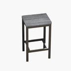 Harper & Bright Designs 4-Piece Dining Table Set, 60.2" L Solid Wood Dining Table with 3 Stools and Metal Frame for Kitchen Dining Room, Antique Grey