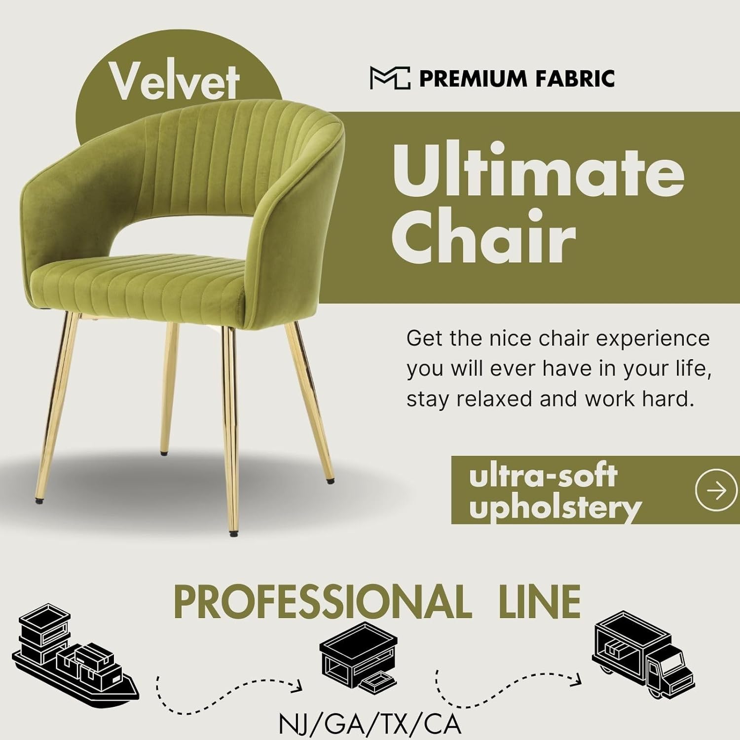 Hyfirm Green Velvet and Gold Dining Chairs, Set of 4 Modern Upholstered Arm Chairs with Hollow Backrest, Tufted Accent Side Chair with Sturdy Metal Legs for Dining Room, Living Room, Kitchen, Salon