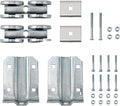 HOME MASTER HARDWARE Box Rail Hanger Kit 2 Set,Exterior Barn Door Hardware Kit,Each Rated Safe Working Load 225 lbs,Zinc Plated