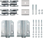 HOME MASTER HARDWARE Box Rail Hanger Kit 2 Set,Exterior Barn Door Hardware Kit,Each Rated Safe Working Load 225 lbs,Zinc Plated