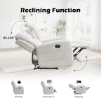 EBELLO Manual Living Room Furniture Reclining Couch Set, Soft Fabric Loveseat Recliner Sofa for Meeting Room, Overstuffed Backrest and Armrest (Loveseat)