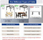 Large Round Foldable Table Top, 47.2-70.9'' inch Wood Table Top, Round Table Tops Folding Table No Legs, Replace Desktop for Indoor Outdoor Patio Table (B, 71in/180cm/5.9ft)
