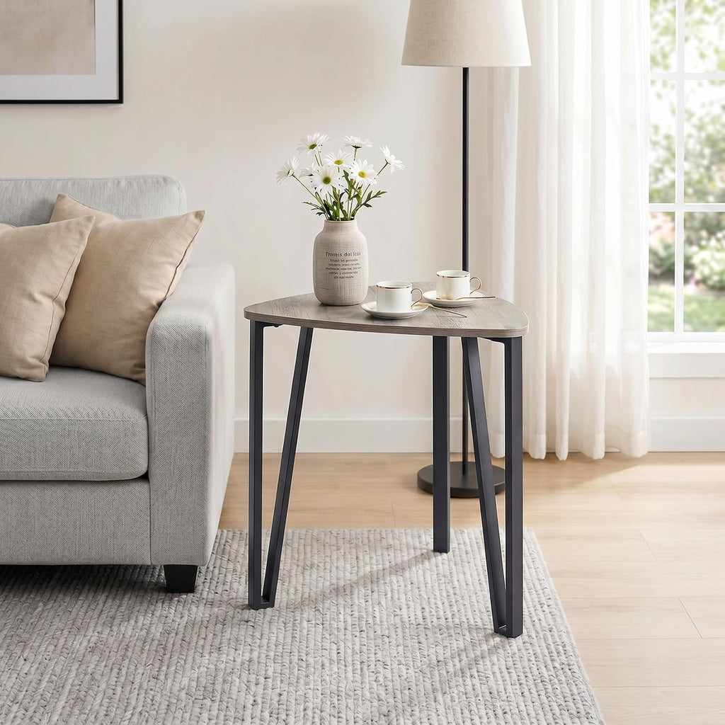 Nesting Coffee Tables Set of 3,Triangle Rustic Industrial Side End Tables for Home