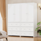 VOWNER 71" Tall Armoire Wardrobe Closet with Drawers and Mirror