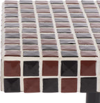 SAFAVIEH Home Collection - Satomi Accent Table with Bordeaux Mosaic Tile Inlay & Black Iron Base, Modern Side Table, Fully Assembled (ACC3230C)