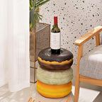Food Shoe Changing Stool, Simulated Food Stool Comfortable Retro for Home (Coffee Donut)