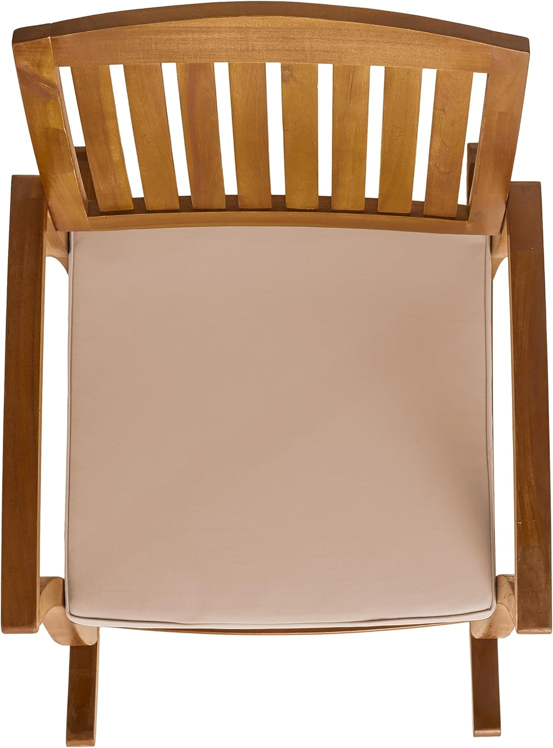 Christopher Knight Home Selma Acacia Rocking Chairs with Cushions, 2-Pcs Set, Teak Finish