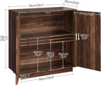 CHOEZON Buffet Cabinet, Sideboard Buffet Cabinet with Storage, Coffee Bar Cabinet, Push-to-Open Doors & Adjustable Internal Shelf, Buffet Table for Kitchen, Dining Room, Walnut MCB01HT