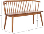 SAFAVIEH Furniture - Blanchard Spindle Bench - Honey - Solid Wood - Classic Windsor Design - Ideal for Entryway, Bedroom, Dining Room, 17.8" Seat Height (BCH8500H)