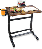 YIBOLIN'S Couch Table Tray - Foldable TV Dinner Tray Table with No Assembly, Large Surface Laptop Stand for Couch, C-Shaped Bed Tray, Sturdy Slide-Under Sofa Table (16" Extra Wide)
