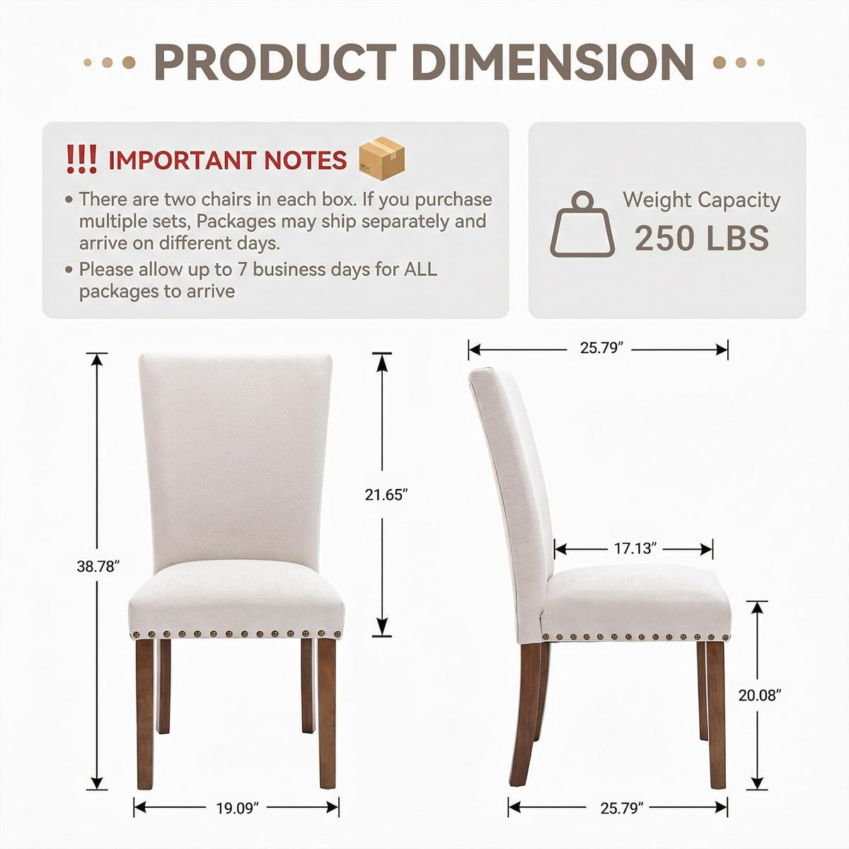 COLAMY Upholstered High Back Dining Room Chairs Set of 4 with Comfortable Padded Seat, Fabric Dining Chairs with Solid Rubber Wood Legs for Dining Room, Classic Gray Damask Pattern, Beige