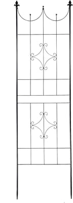 OUTOUR Larger Garden Trellis Plant Support Wire Lattice Grid Panel Stake Fence, 70"x20", for Climbing Plants, Potted Vines Vegetables Vining Flowers Ivy Roses Clematis, Lawn Backyard Patio, Black