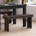 Taylor & Logan Ingles 40'' x 12'' Mahogany Solid Pine Folding Farm Bench
