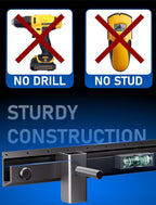 No Stud No Drill TV Wall Mount for 22-55 Inch Smart TVS up to 100lbs | Studless Drywall TV Mount, Flush Wall Mount, 1.2" Low Profile Fixed TV Bracket, Max VESA 400x400 mm, No Damage, Easy Install