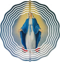 Virgin Mary Wind Spinner, Metal Wind Spinners Outdoor Indoor, Religious Virgin Mary Hanging Garden Decor for Outside, Stainless Wind Spinners for Yard and Garden 10 inch 3D (25.76X25 CM)