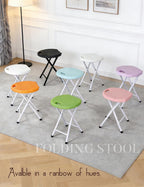 18 Inch Folding Stool with Handle | Folding Chair, 600 lbs Capacity, Portable Foldable Bar Stool, Non-Slip Feet, Collapsible Stool, Indoor Outdoor Use