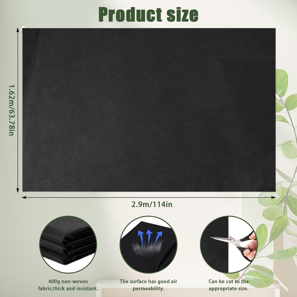 Wshxjzyay 63 * 114 inch Raised Garden Bed Liner, Non Woven Fabric Liner for Large Veg Trough, Keeps Soil Contained and Water Drained