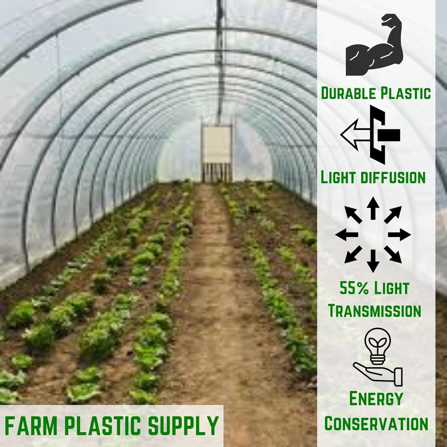 Farm Plastic Supply - Protective Clear Overwintering Plastic Film - Overwintering Film, 6 Mil Clear Plastic Film, Greenhouse Plastic, Durable Plastic Sheeting (4 Mil 12' x 100')