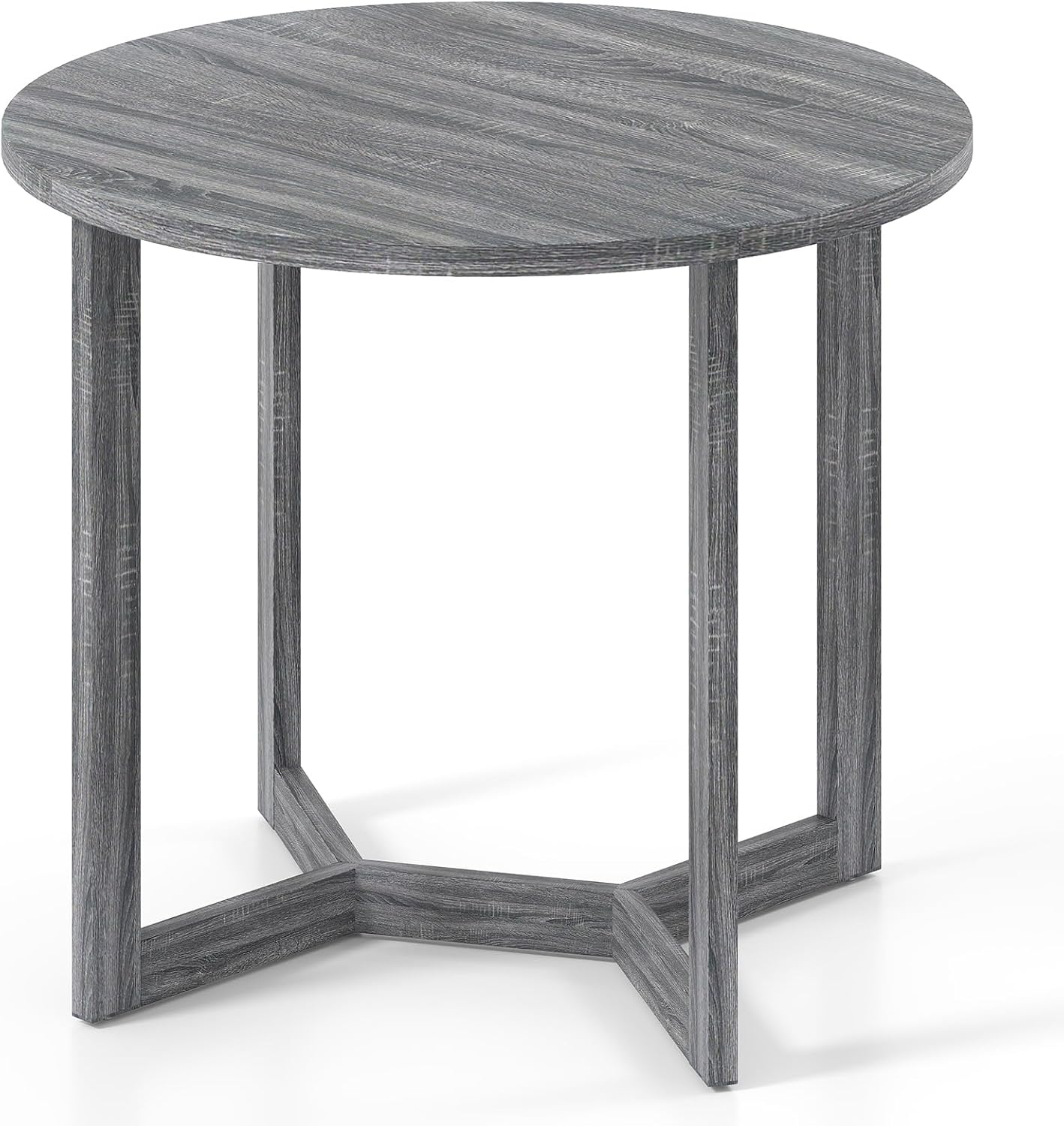 Giantex 36" Round Dining Table for 4, Kitchen Table with Wing-Shaped Base, Wood Grain Tabletop, 220Lbs Capacity, Coffee Tables for Dinette, Dinner, Dining Room, Living Room, Restaurant (Grey)