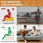 Heavy Duty Couch Cushion Support Board for Sagging Sofa, 24''x72''Wide Sofa, Thick Reinforced Wood Boards Add Strong Seat Supports, Under Couch Insert with Anti-Slip Dots, Grey