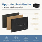 DUMOS Nightstand with 4 Drawers Bedside Table with Removable Fabric Bins Sturdy Steel Frame Wood Top Organizer Furniture for Bedroom Closet Living Room