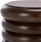 SAFAVIEH Home Collection - Anatoly Brown Accent Table, Sculptural Round Side Table, Bold Contemporary Design (ACC6615A)