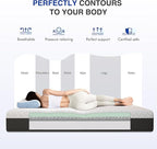10 Inch Twin Green Tea Memory Foam Mattress for Cool Sleep & Pressure Relief, Bed in a Box, Removable Cover No Fiberglass, CertiPUR-US Certified