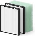 Air400 Replacement Filter for Bissell Air400, 2 H13 True HEPA with 8 Pre-Filter, Compared to Part #2521,2520,3365