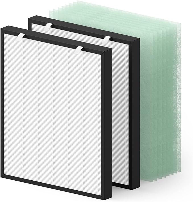 Air400 Replacement Filter for Bissell Air400, 2 H13 True HEPA with 8 Pre-Filter, Compared to Part #2521,2520,3365