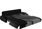 94.5" Pull Out Couch King Size, Futon Sofa Bed, 3-in-1 Convertible Sleeper Sofa Bed with Cushion Armrest, Modern Corduroy Loveseat Couches for Living Room, Small Space, Apartment, Black
