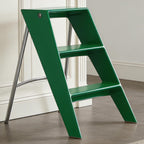 HOTEAGLE Modern Folding Chair - Multifunctional Design Doubles as Step Stool & Storage Shelf, Sturdy Engineering Plastic for Kitchen, Dining & Bistro,Green