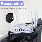 TETVIK TV Top Shelf Screen Adjustable Monitor Top Shelf Storage Bracket Tray Mount Computer Bracket for Cellphone Stand, Media Boxes, Game Console, Router, Speakers Black 2 Pieces